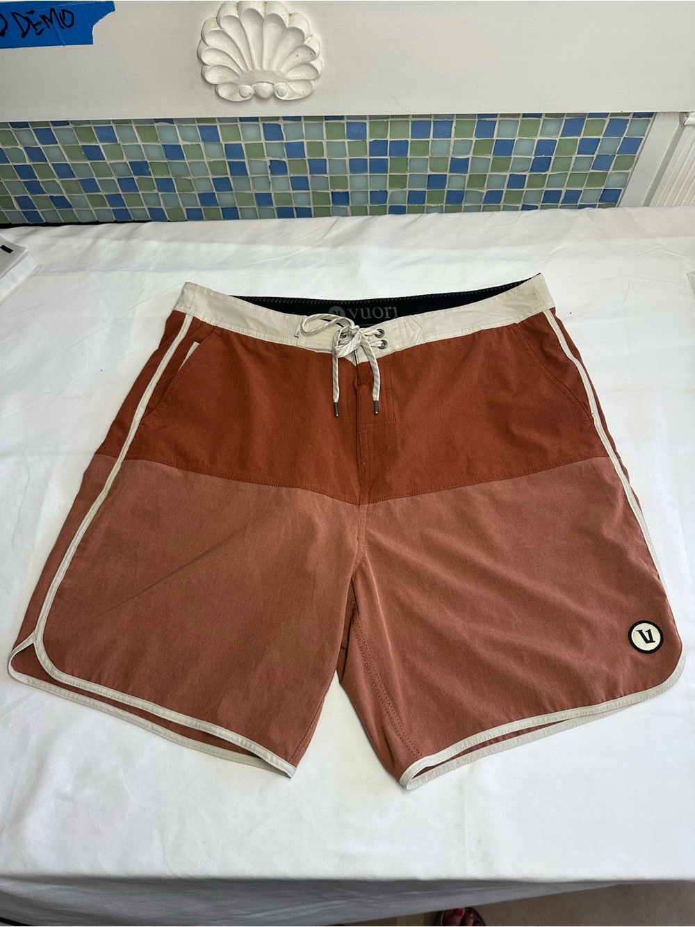 Vuori Cruise Swim Boardshort Dark Penny Size 34 V314